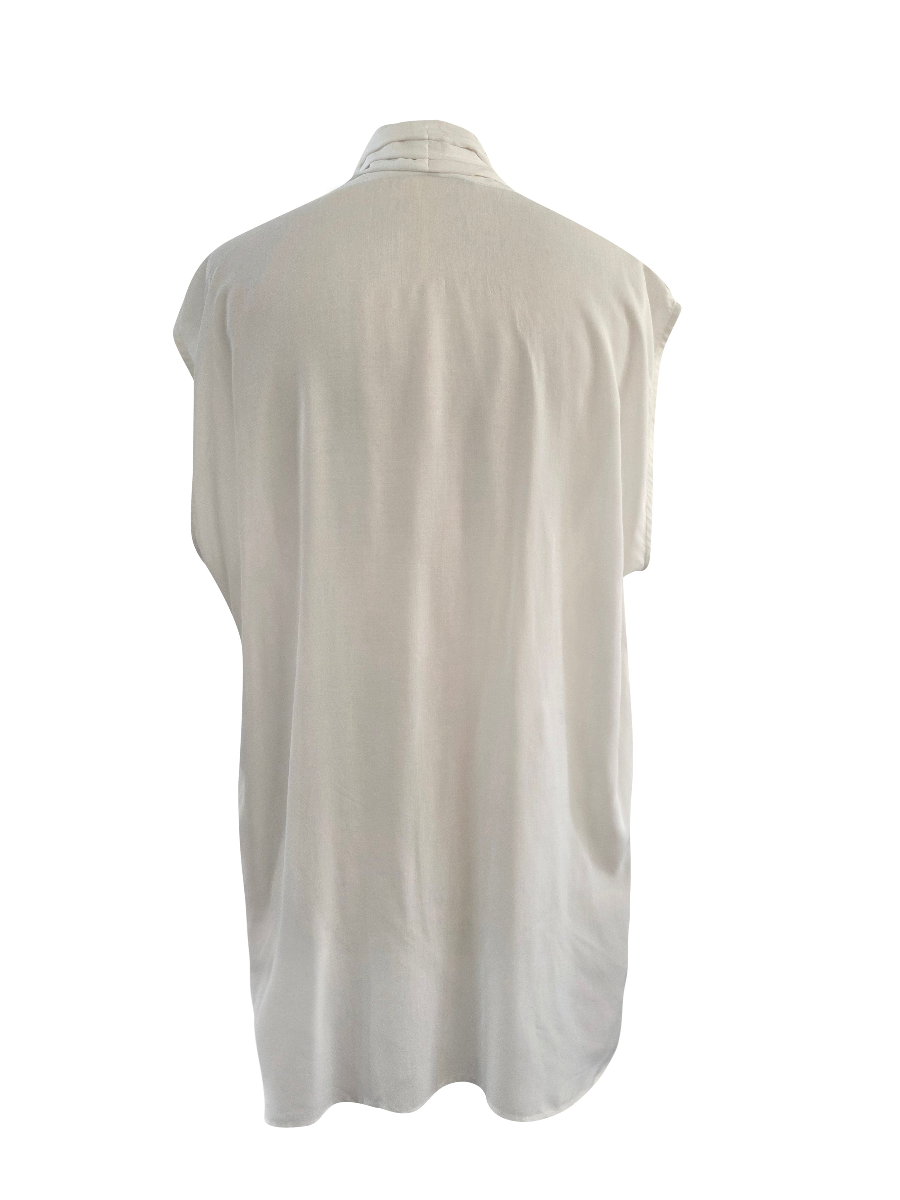 Eucalyptus Scarf Sleeveless Blouse