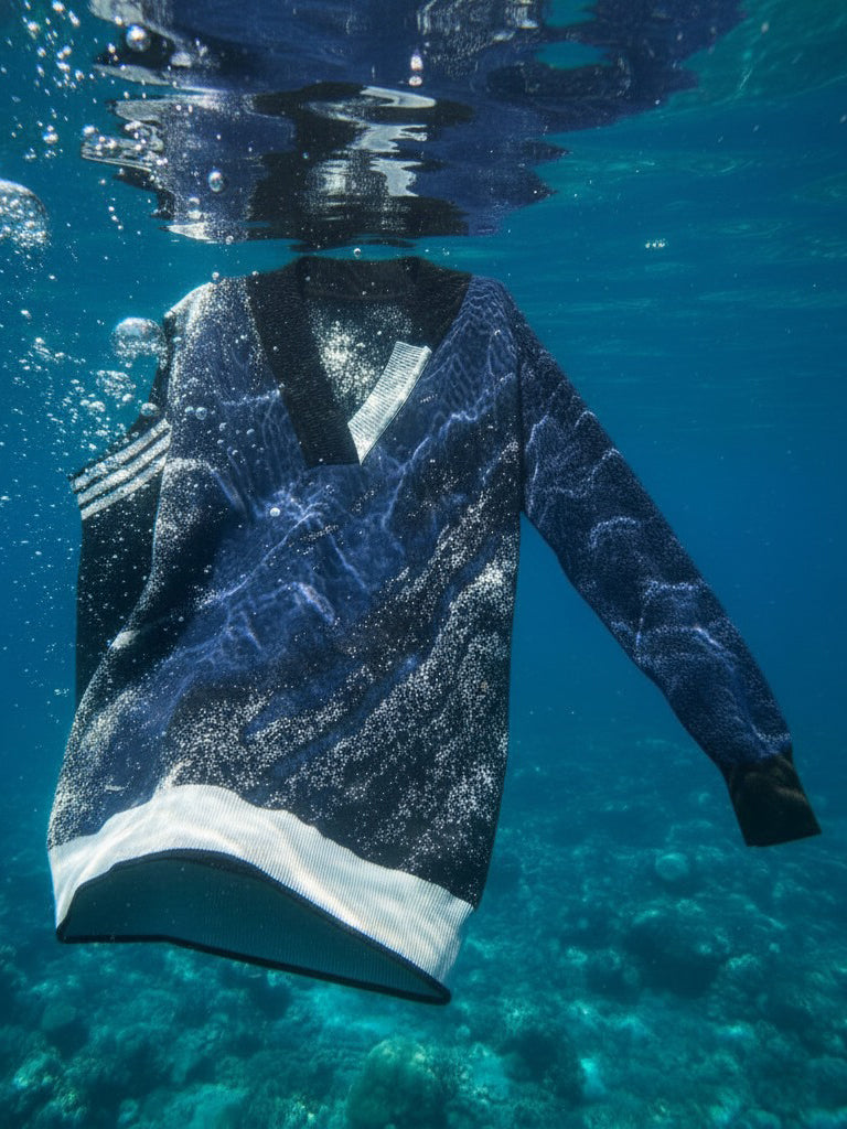 Maglione oversize unisex in maglia effetto pelle di balena