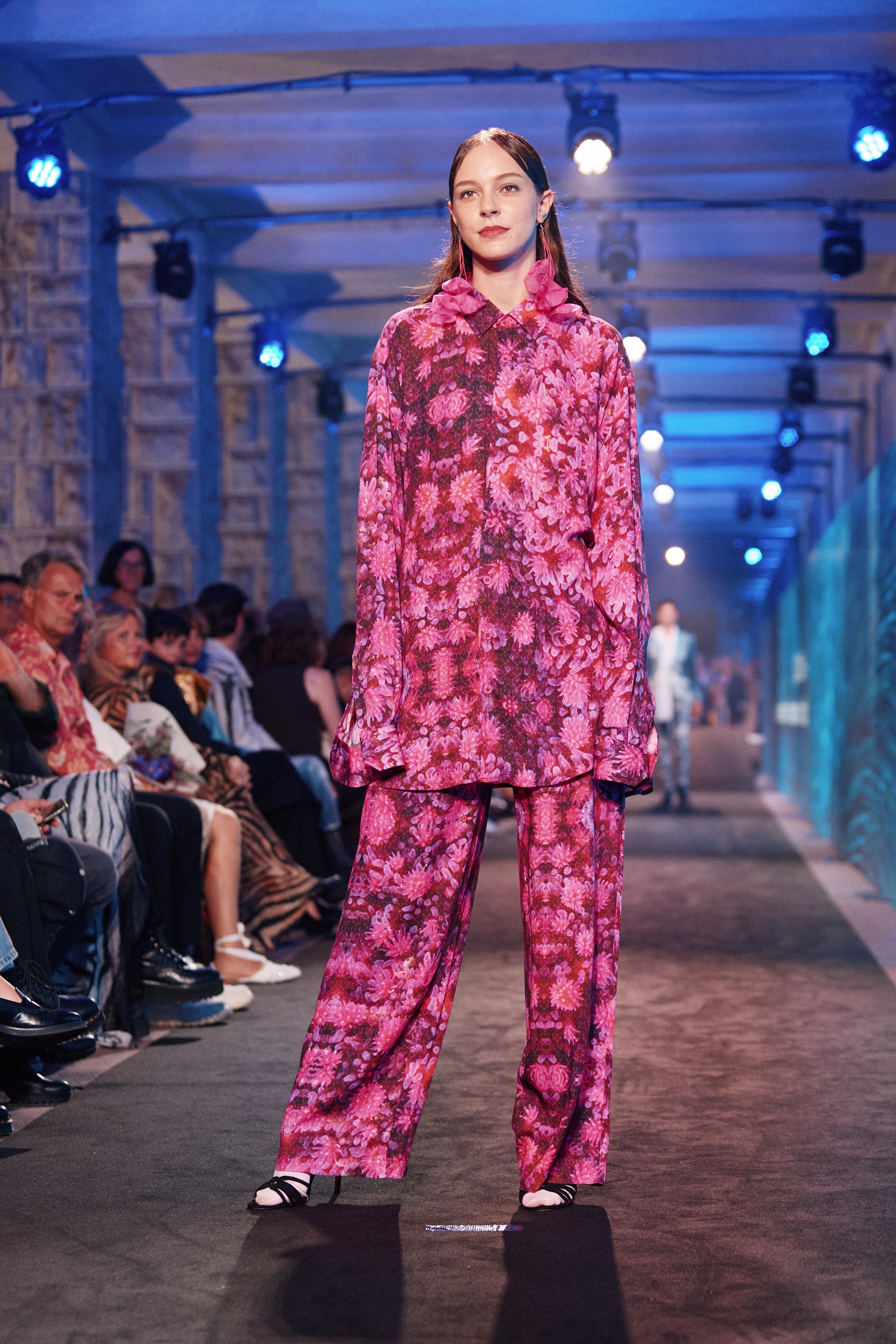 Coral Icosahedron Relaxed Trousers