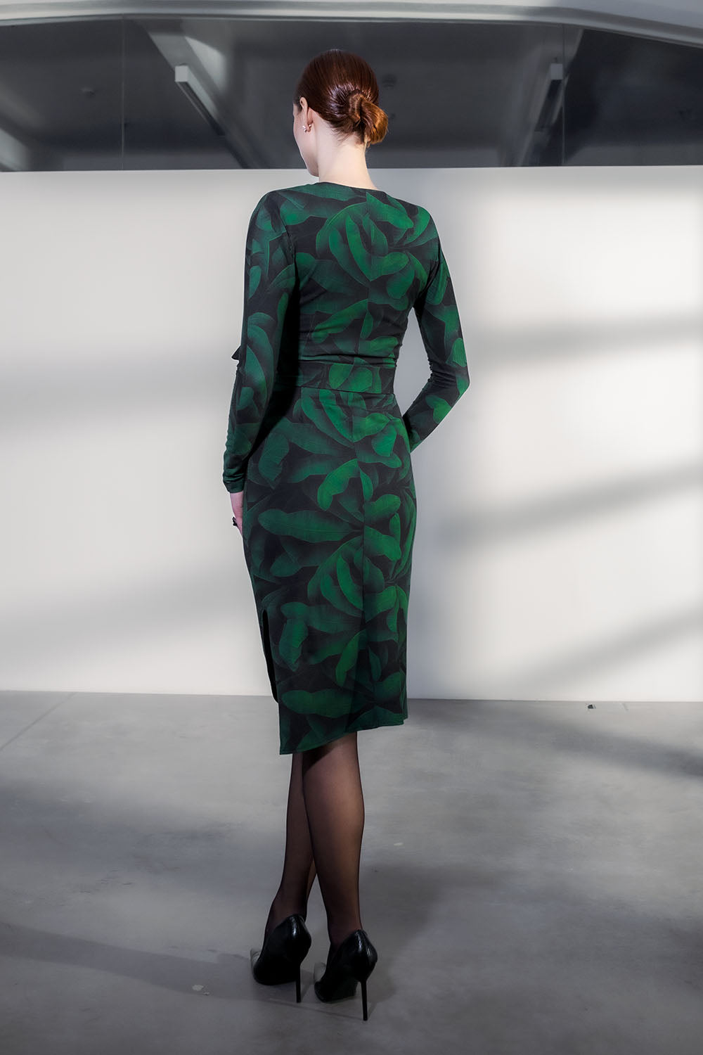 Green Jungle Organic Wrap Dress