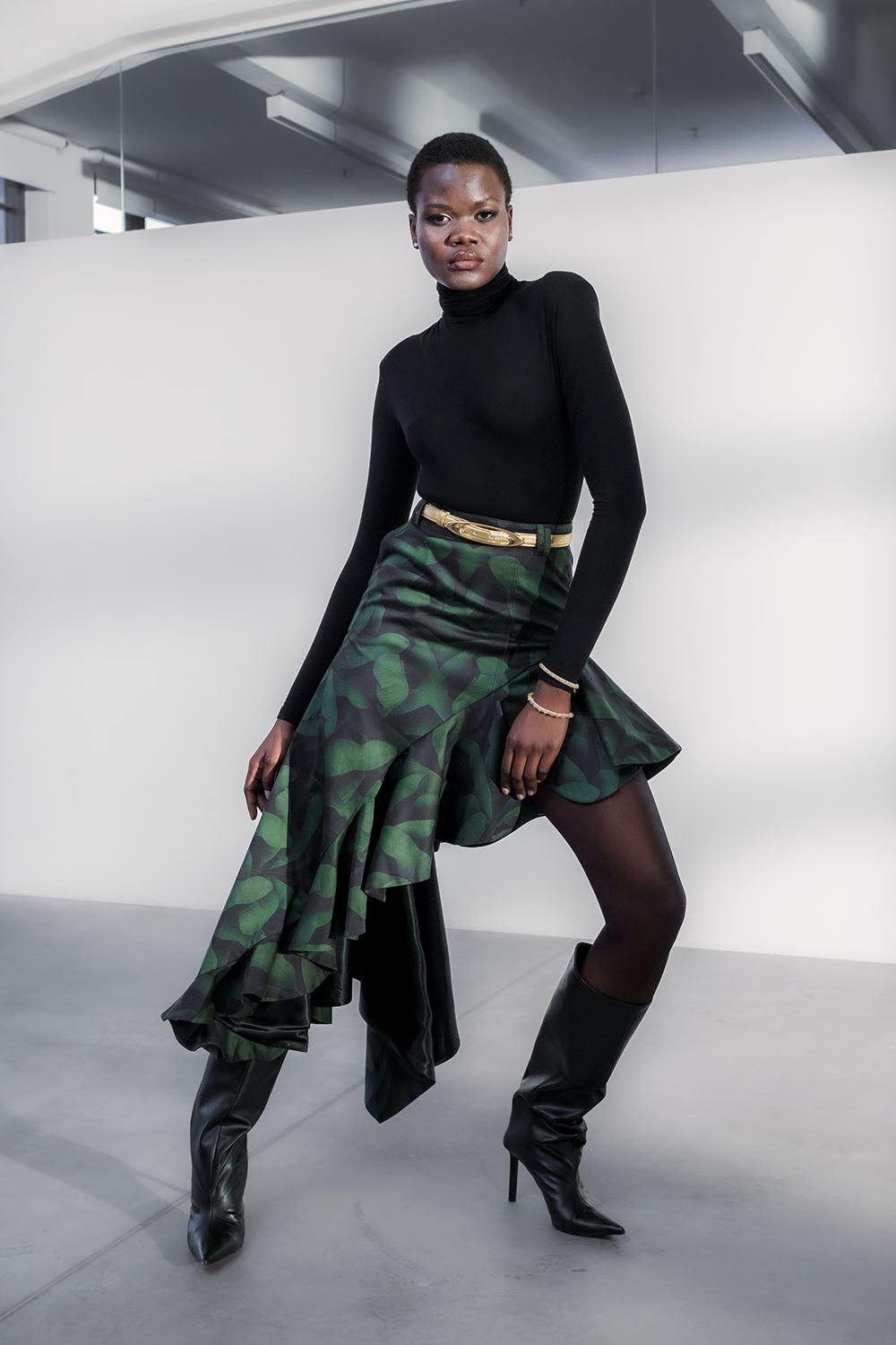 Organic Asymmetric Jungle Skirt