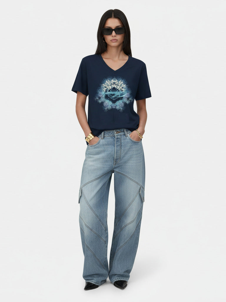 Icosahedron Eternal V neck T-Shirt