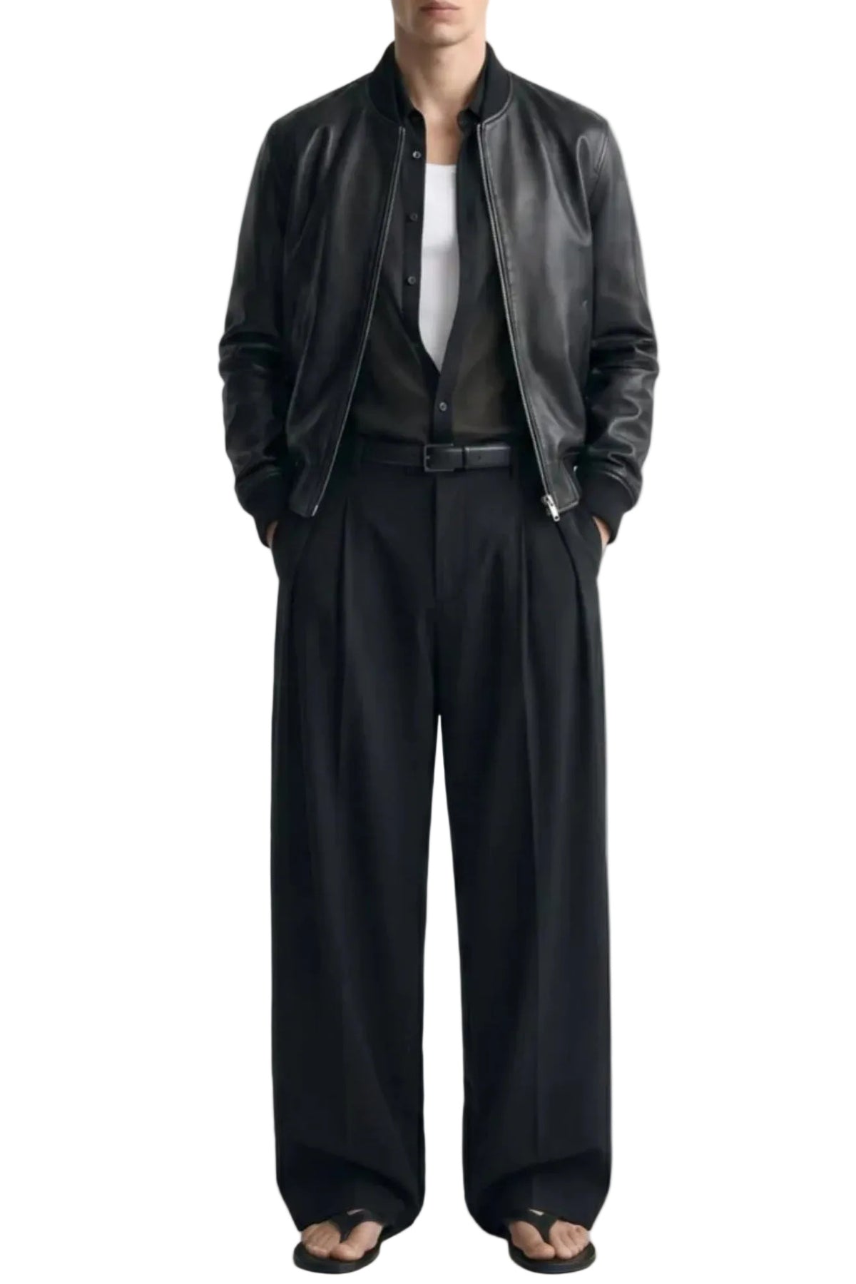 Olive Leather Men’s Jacket