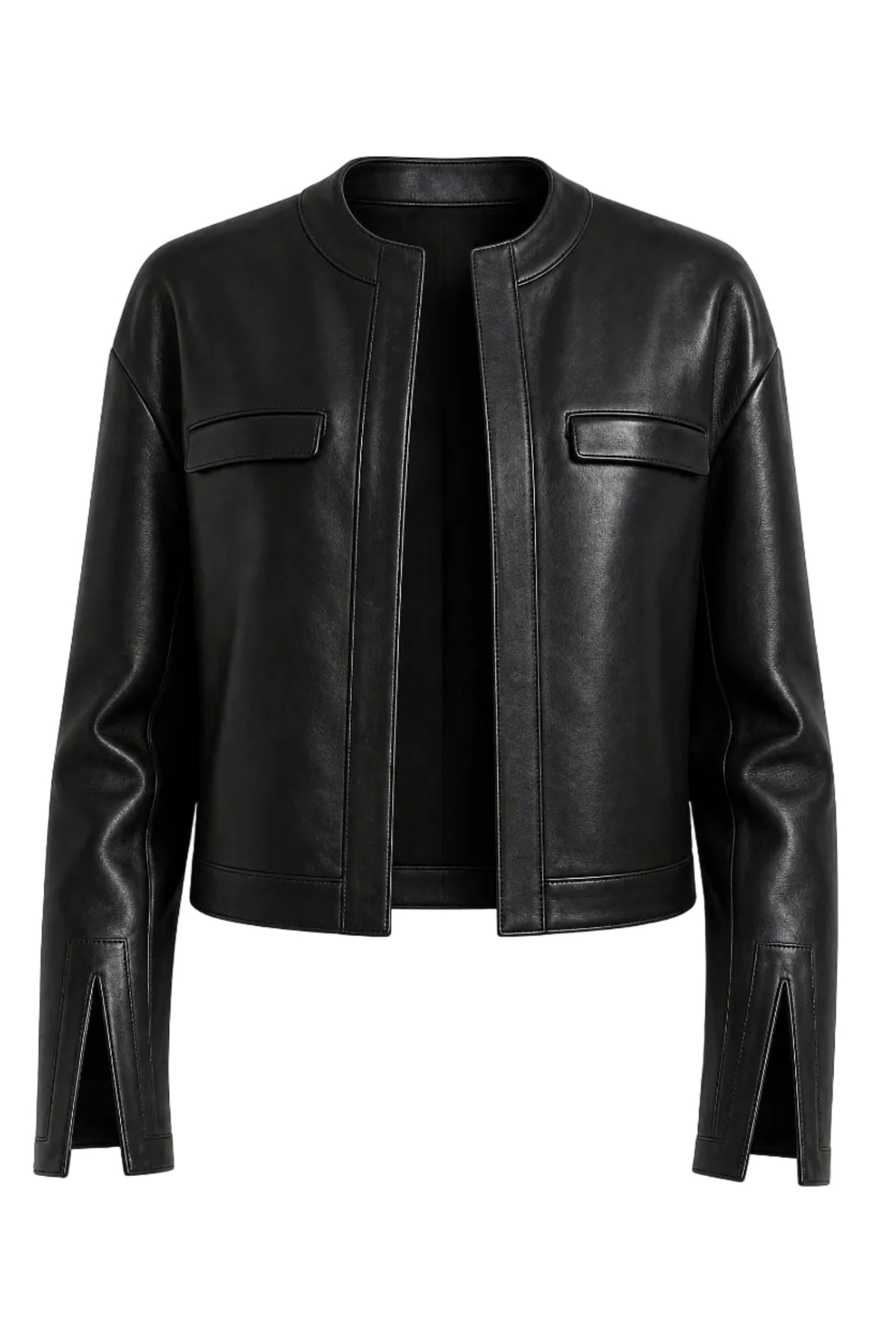 OLIVE LEATHER JACKET