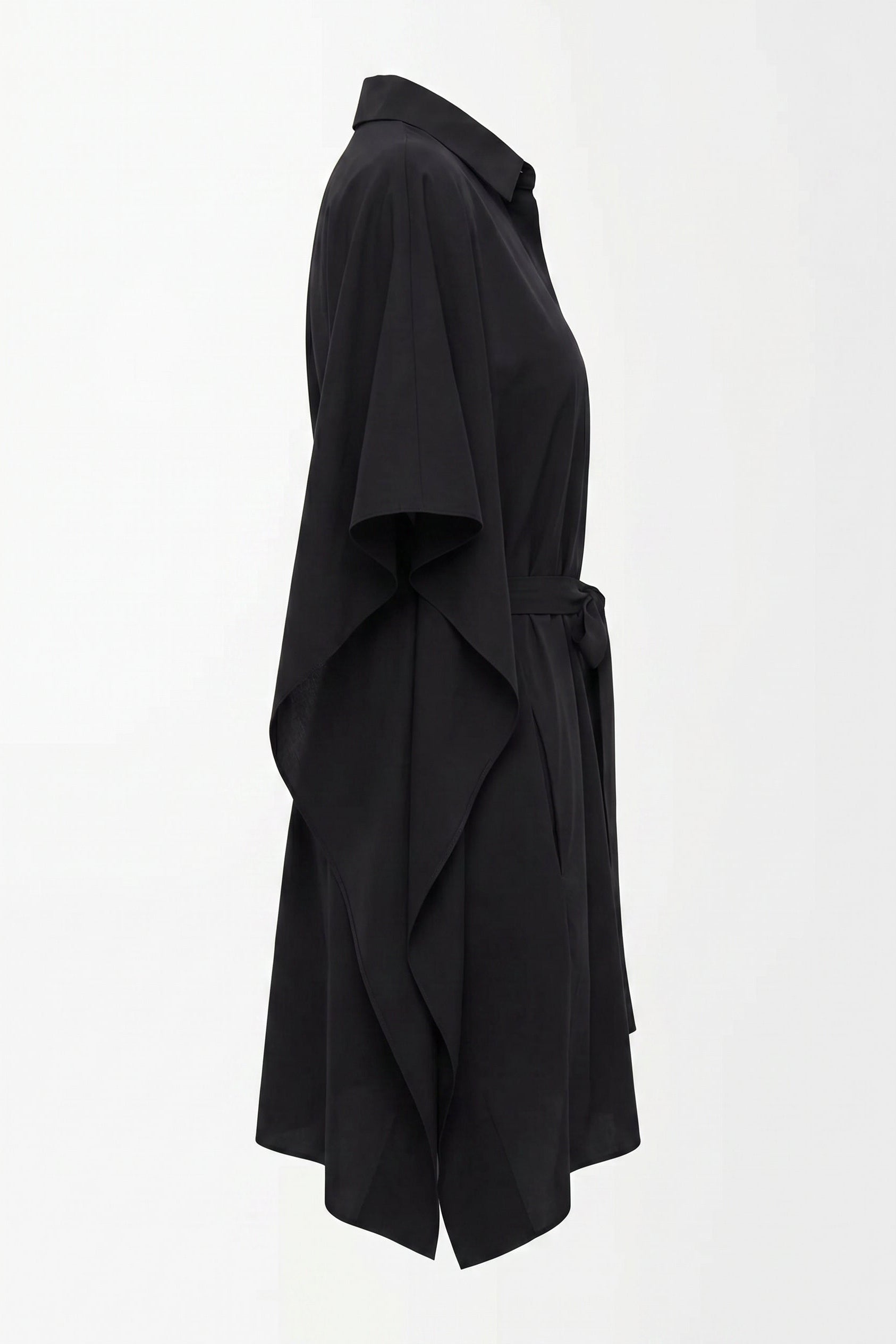 Organic Cotton Kaftan Dress — Black