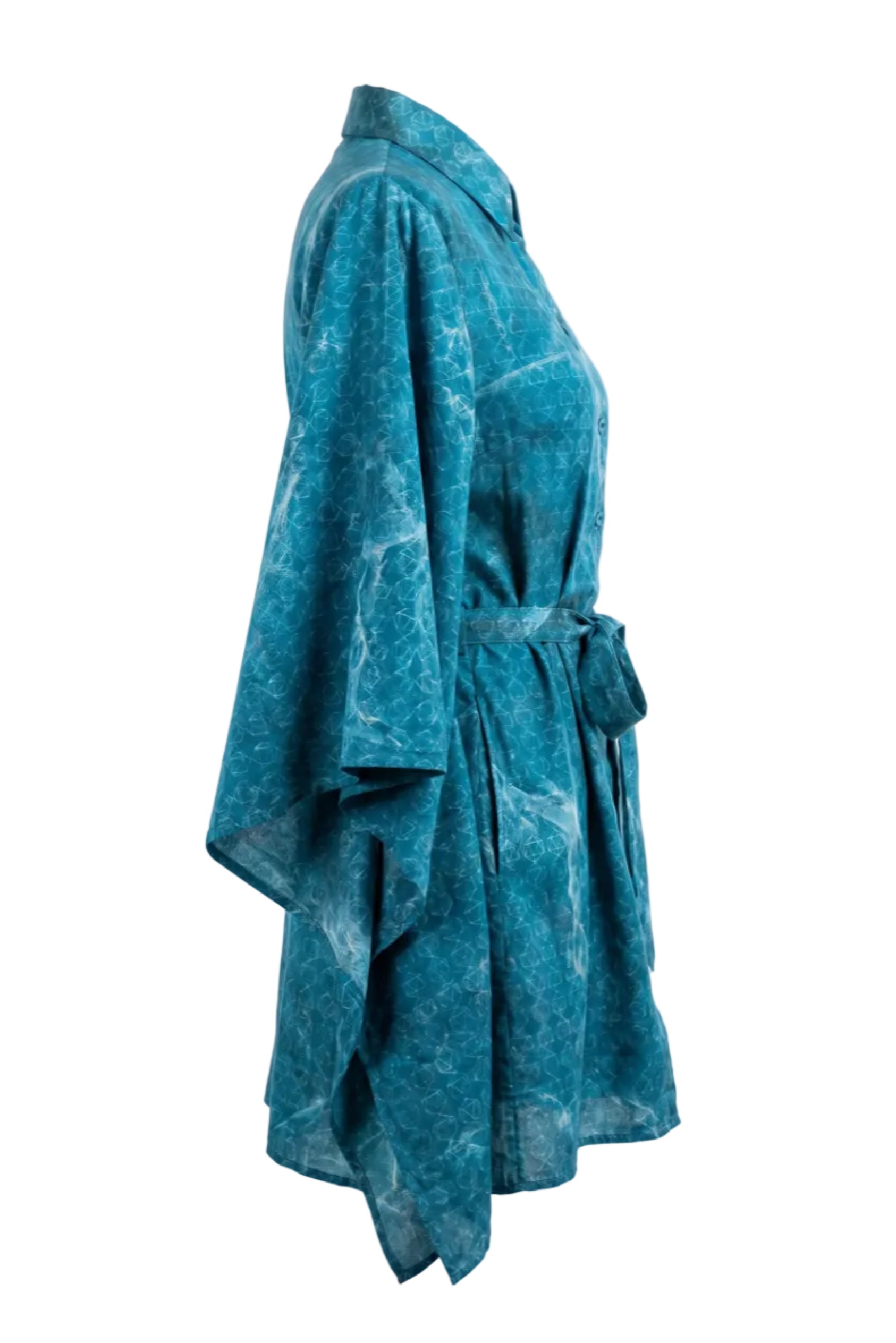 Eucalyptus Kaftan Whale Shirt Dress