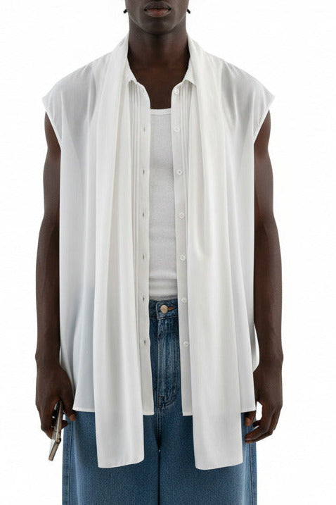 Eucalyptus Scarf Sleeveless Shirt