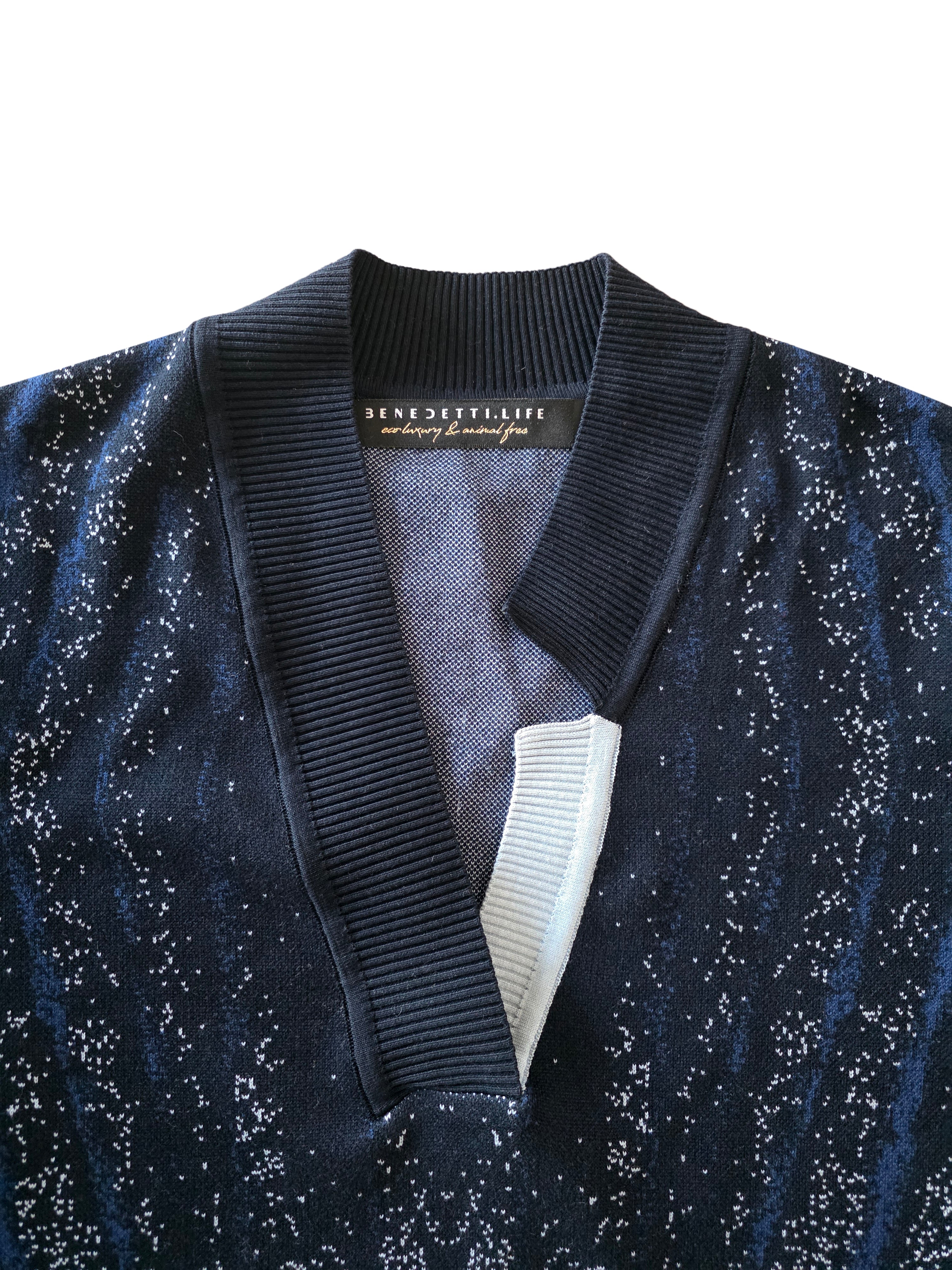 Maglione da uomo in cotone biologico effetto pelle di balena