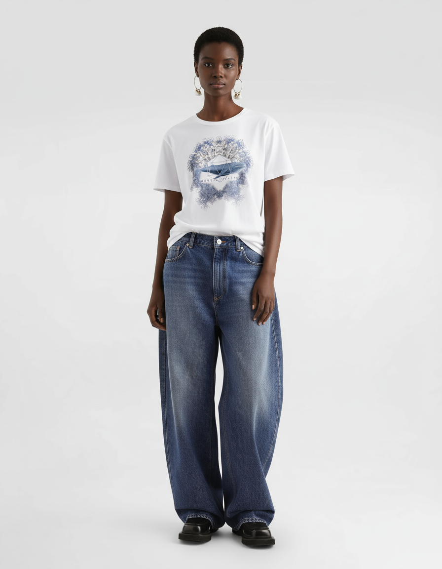 Unisex Icosahedron White Eternal T-Shirt