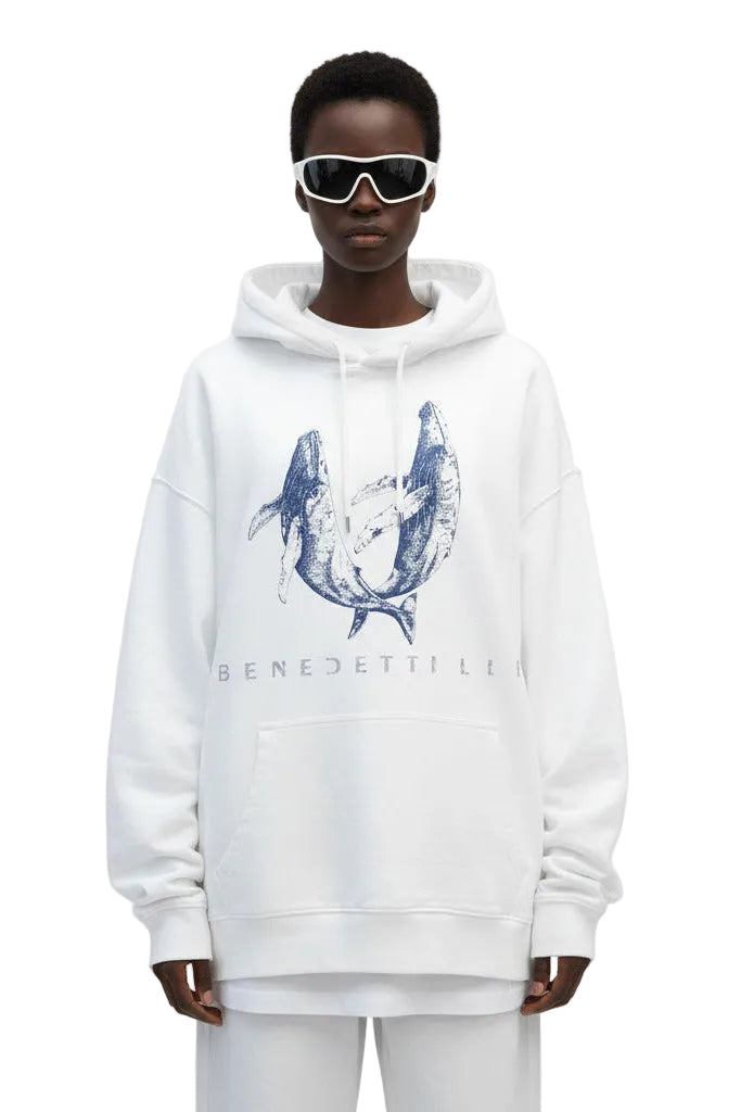 Oversized UNISEX Whale Harmony Hoodie