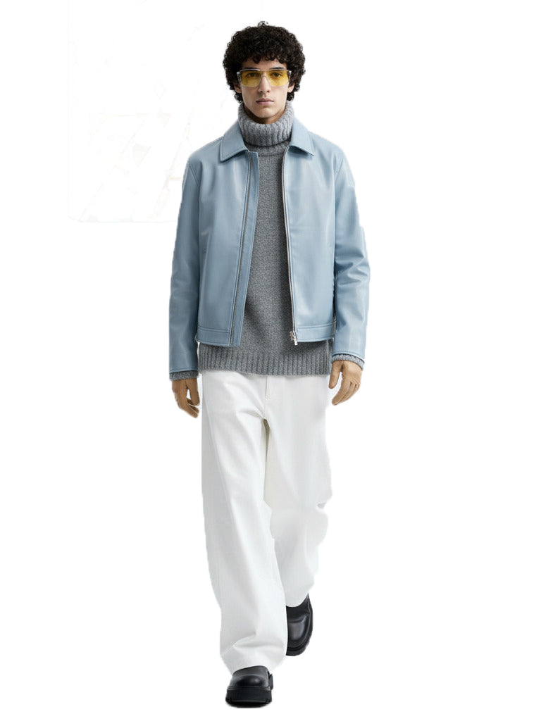 Men’s Olive Leather Jacket