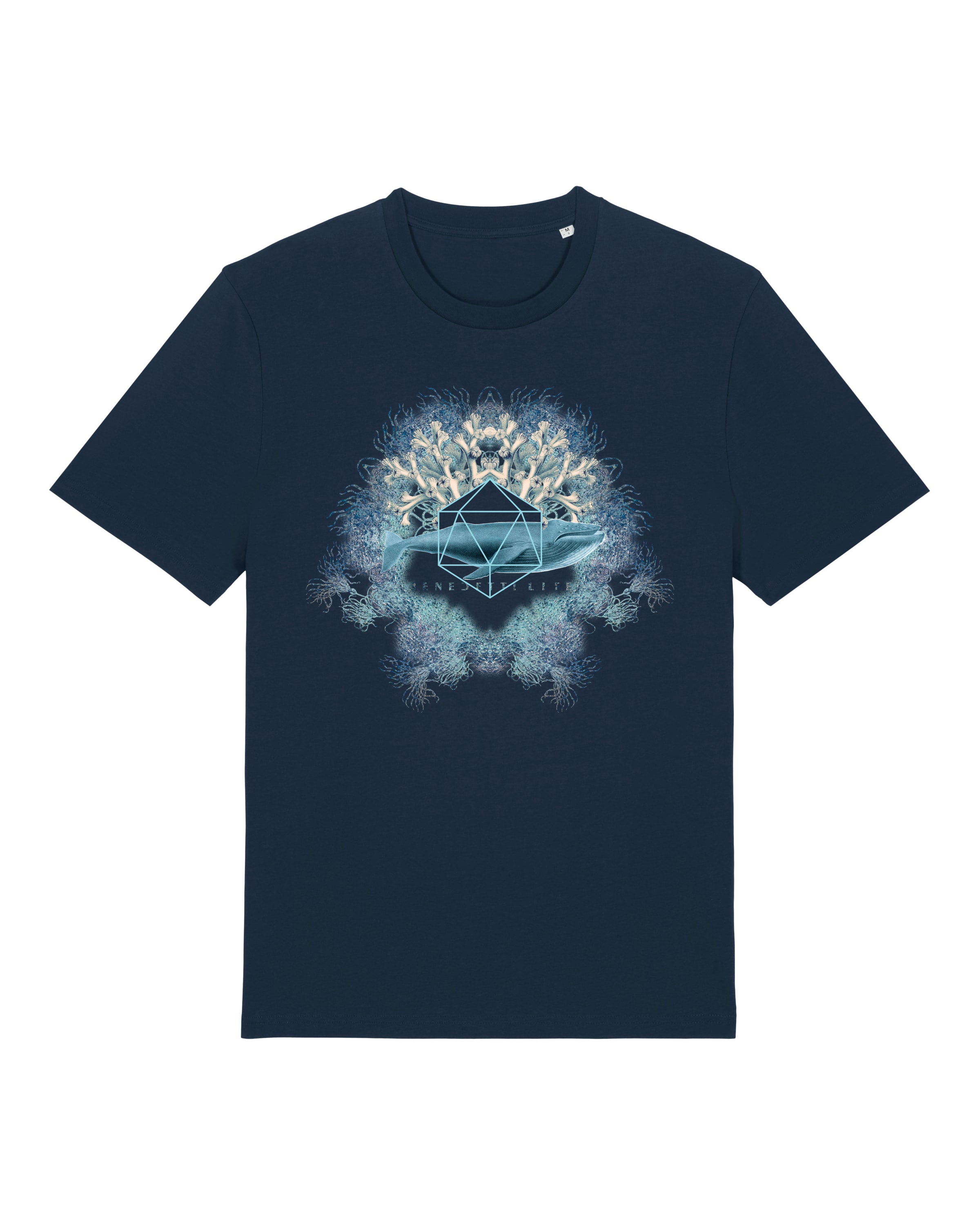 Unisex Icosahedron Navy T-Shirt