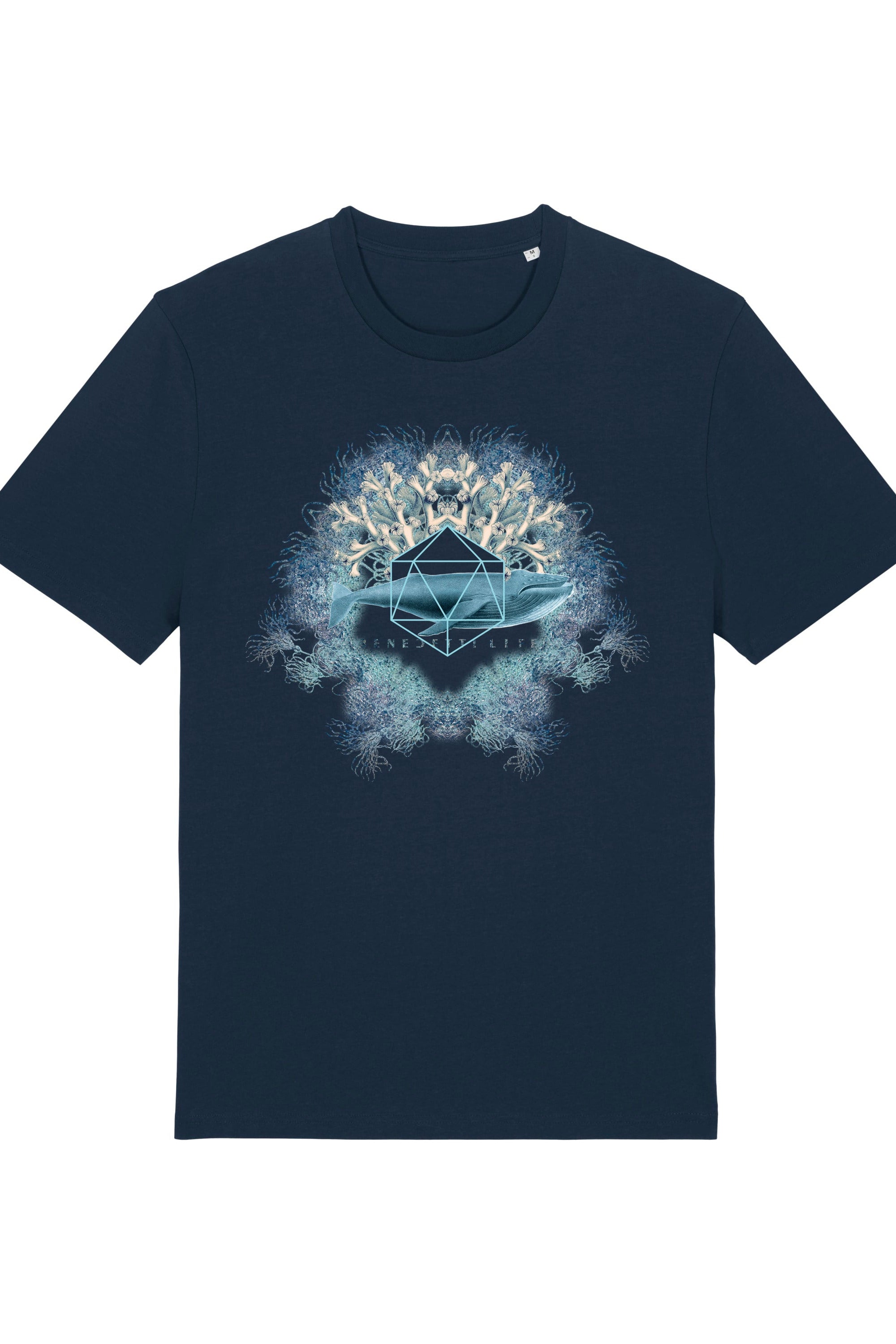 Unisex Icosahedron Navy T-Shirt