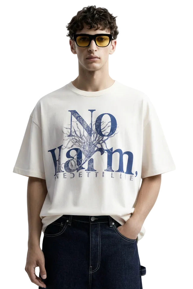 Benedetti Life No Harm, Just Charm - oversize UNISEX majica