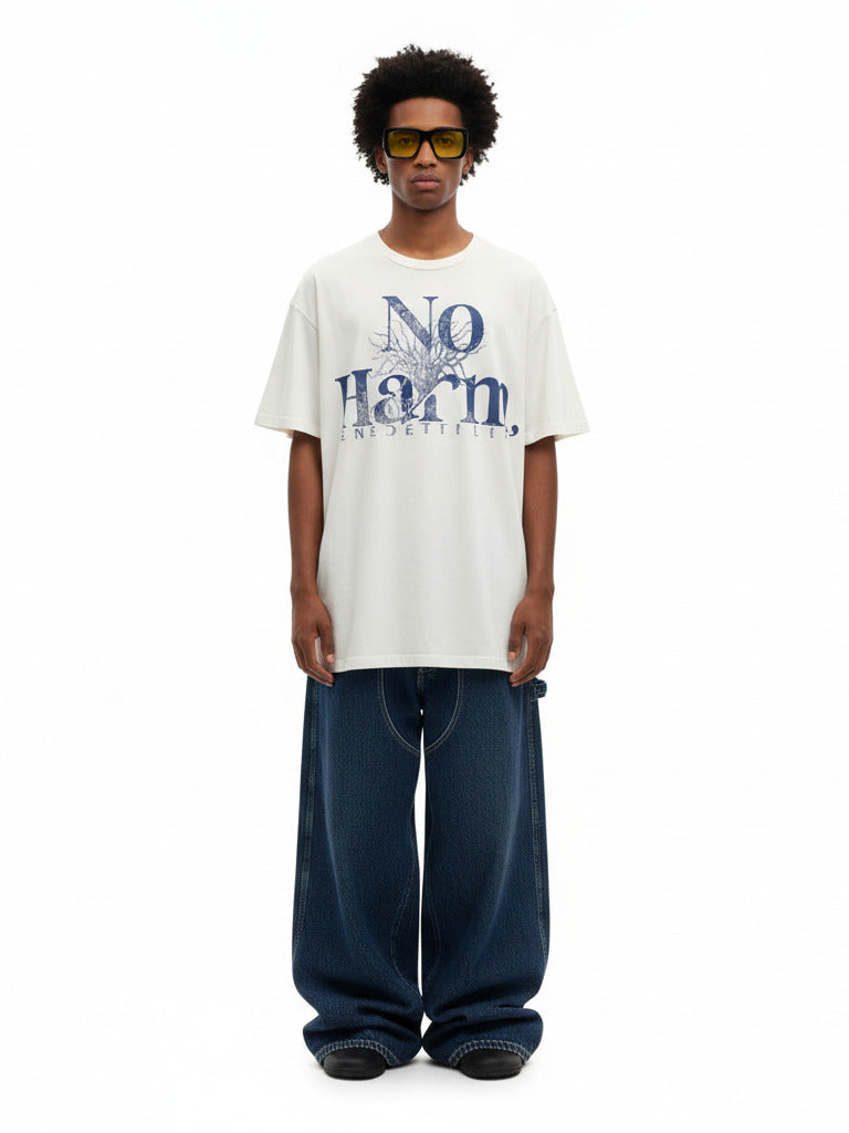 Maglietta oversize Benedetti Life No Harm, Just Charm