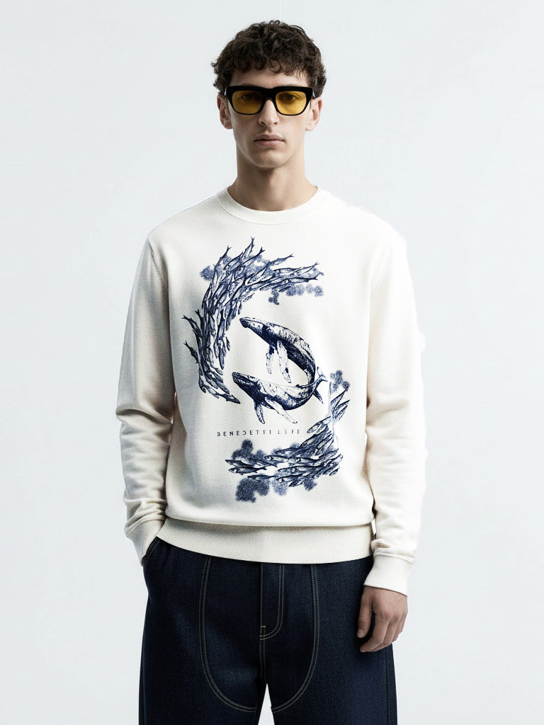 Whale Poem sweatshirt