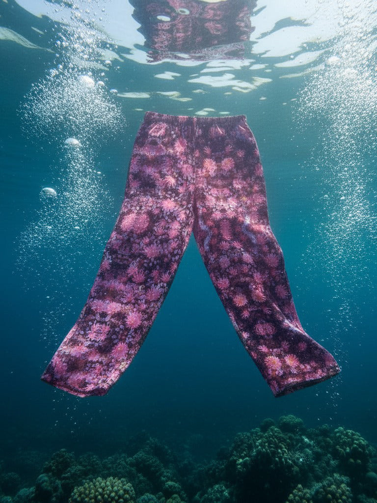 Coral Icosahedron Relaxed Trousers