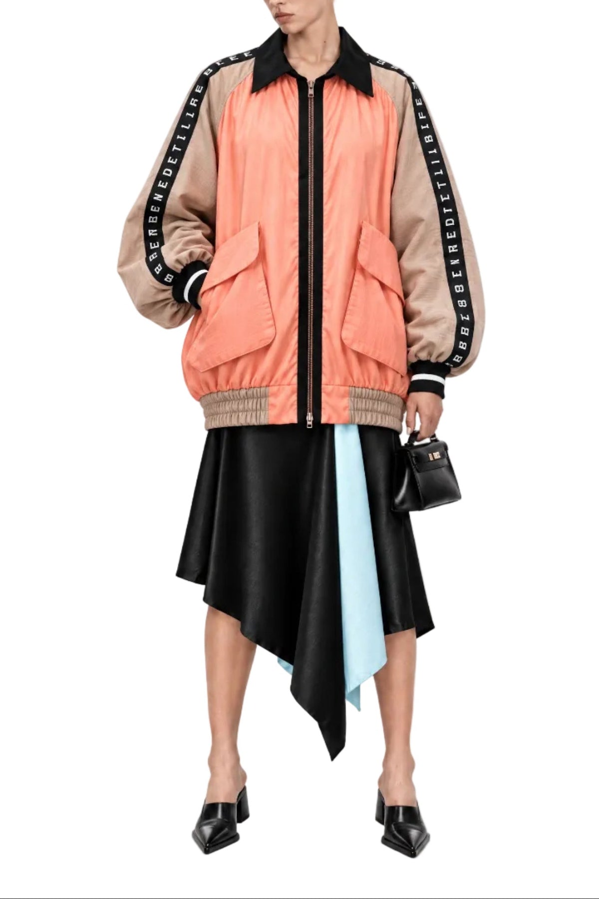 ASYMMETRIC RECY OCEAN SKIRT