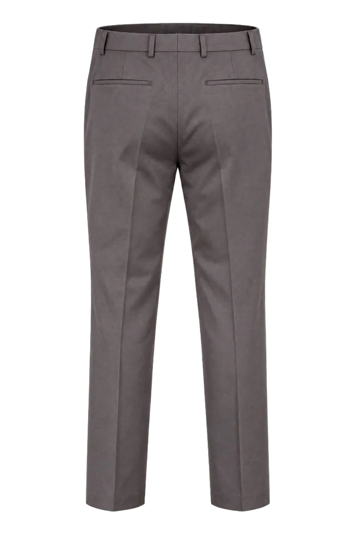 GREY SATIN ORGANIC COTTON TROUSERS