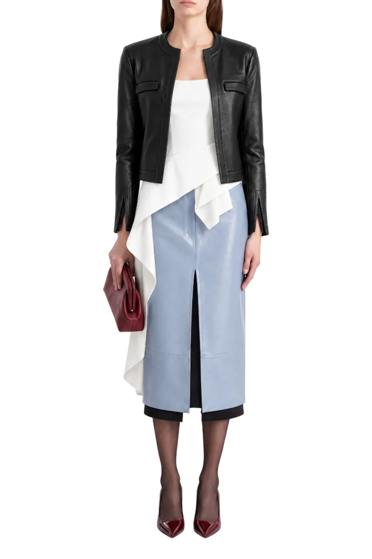OLIVE LEATHER JACKET