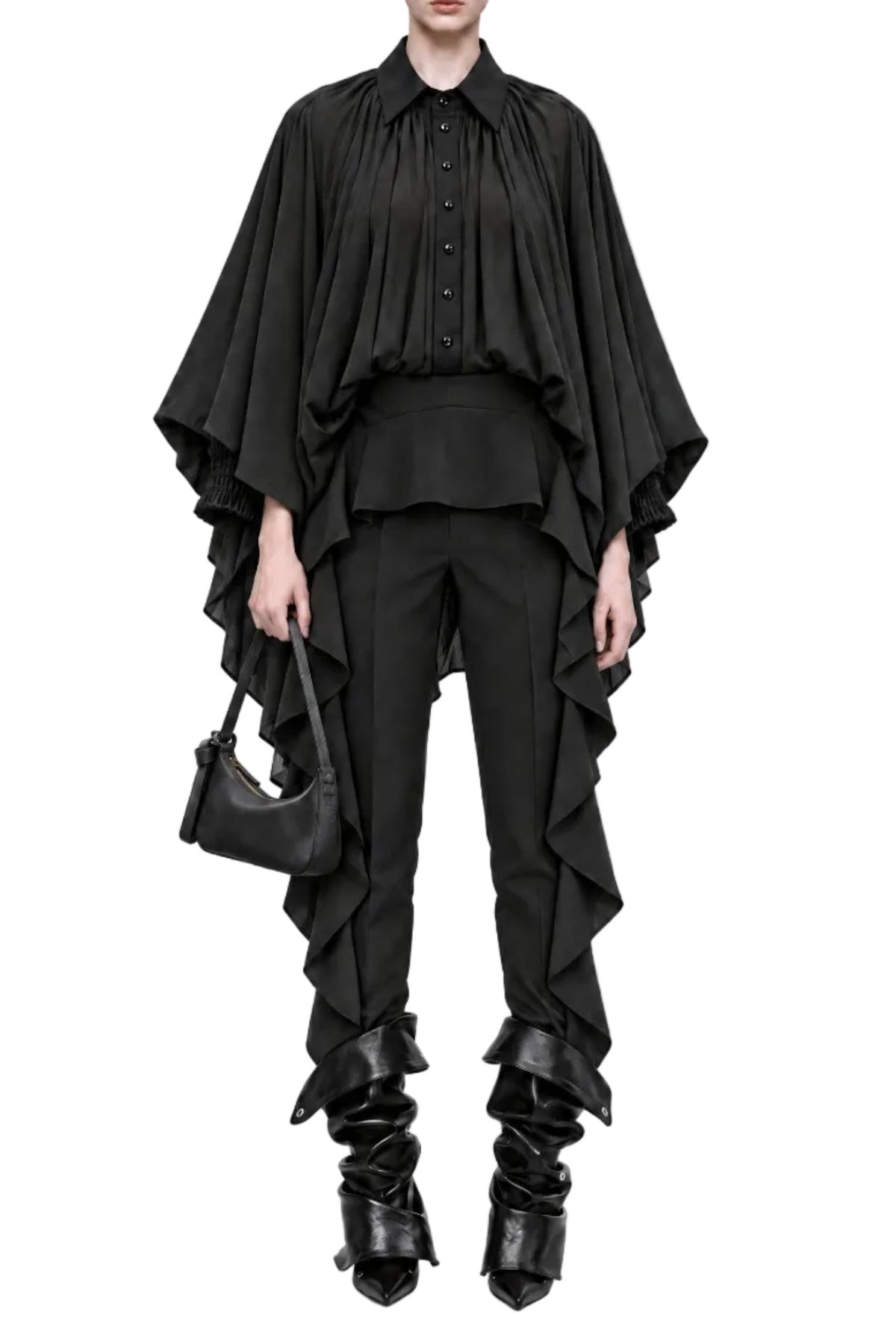 OVERSIZED EUCALYPTUS SILK BLOUSE