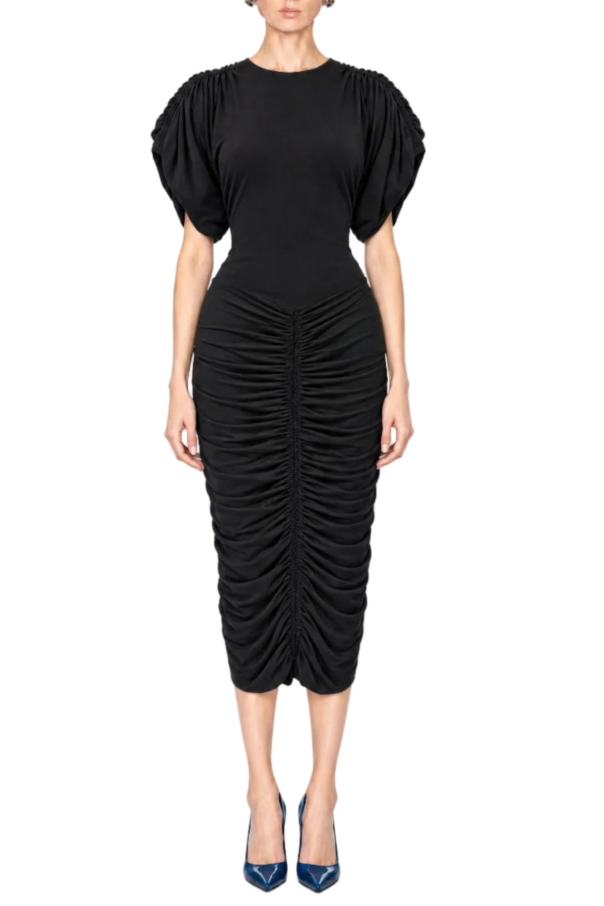Abito in jersey color alghe Ocean Draped