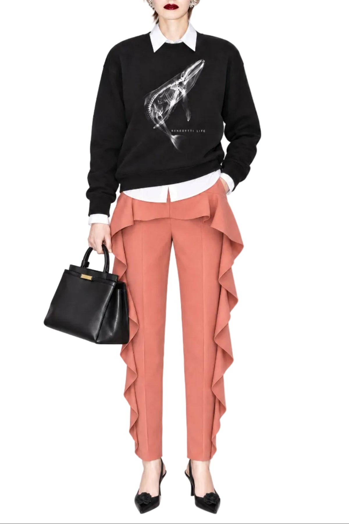 Whale Black Sweatshirt
