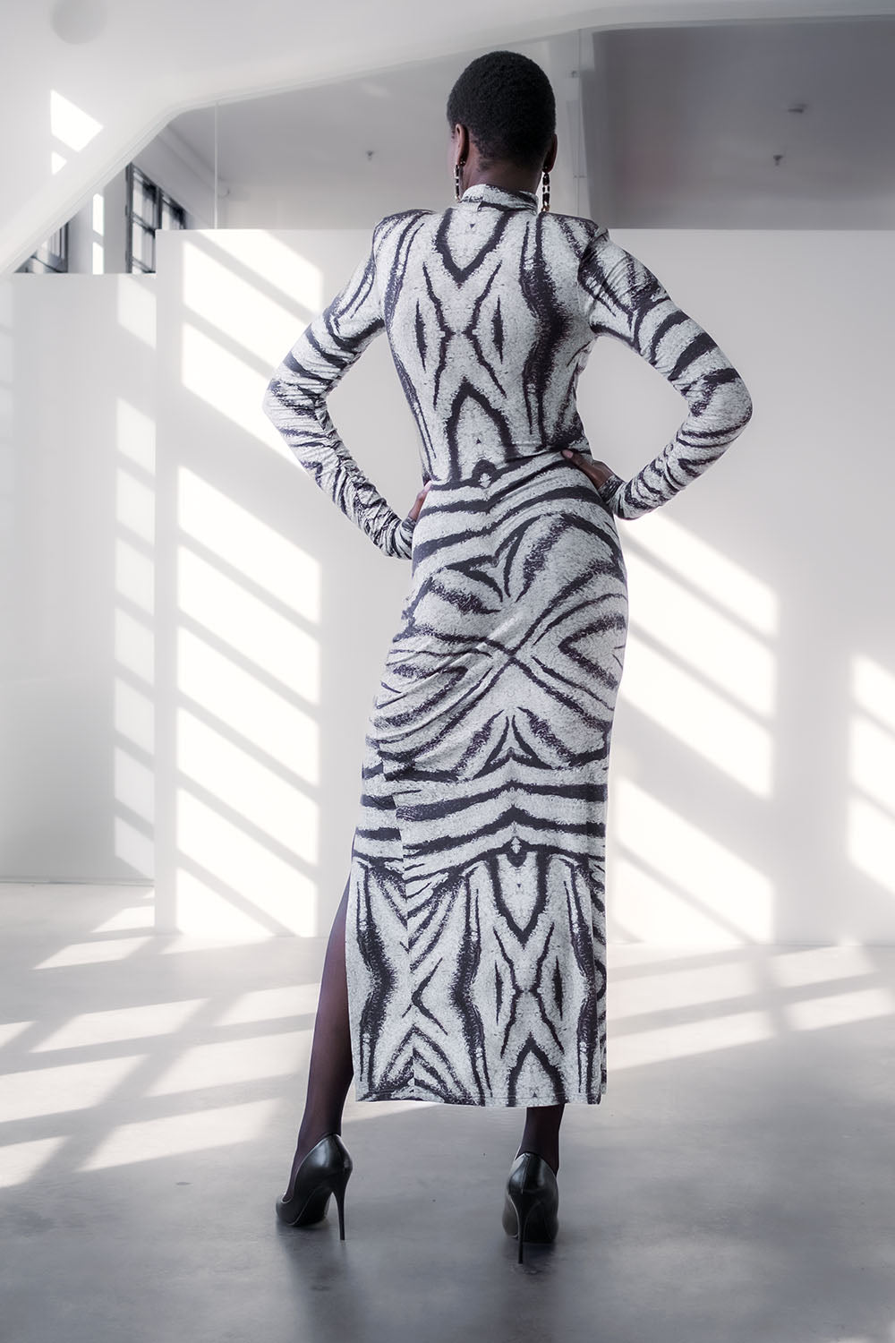 White Tiger Long Dress