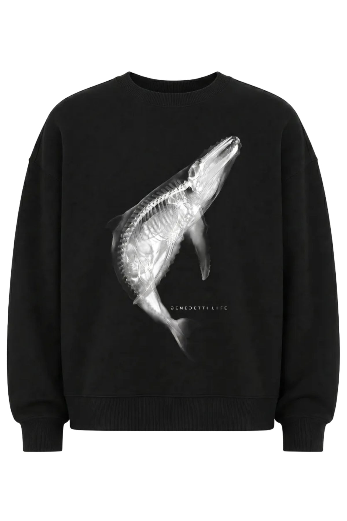 Whale Black Sweatshirt