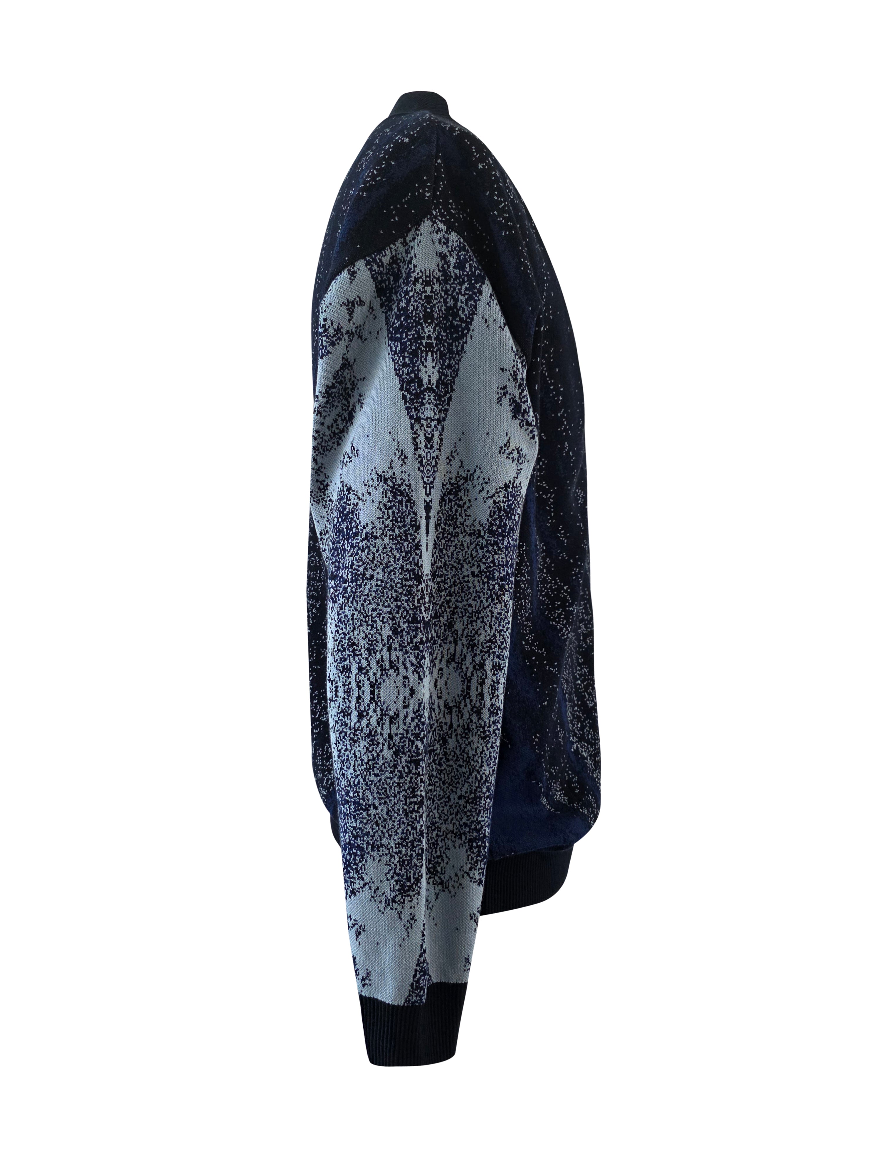 Maglione da uomo in cotone biologico effetto pelle di balena