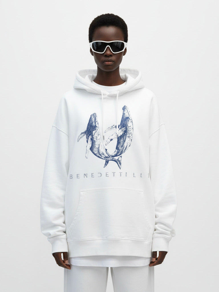 Oversized UNISEX Whale Harmony Hoodie