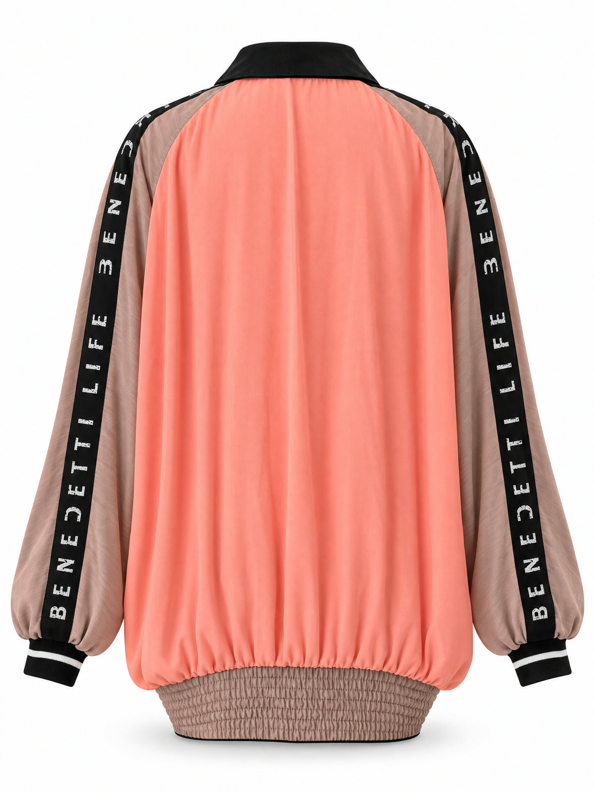Bomber oversize in seta di eucalipto