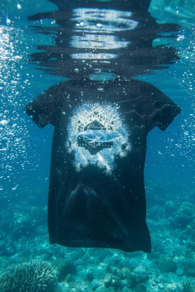T-shirt unisex Icosaedro blu scuro