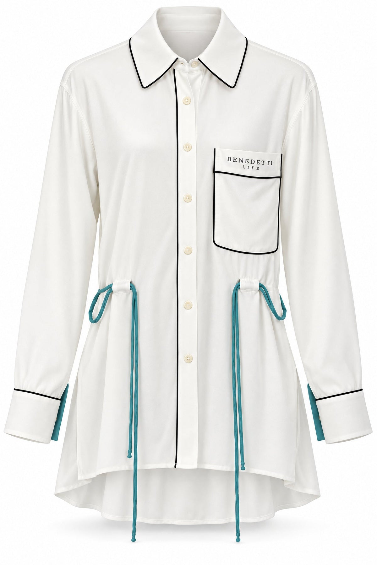 CAMICIA DA PIGIAMA IN SETA DI EUCALIPTO
